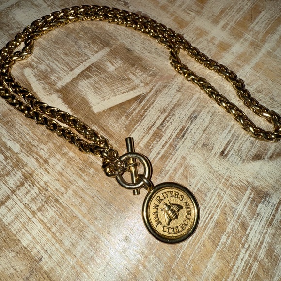 Joan Rivers Jewelry - Joan Rivers Gold Double Chain Necklace with Medallion
